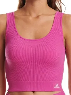 ADIDAS 3D Rib Crop-Top, Doppelripp