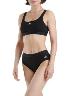 ADIDAS Cotton Logo Sport Bra -Geschenkideen Verkäufe Adidas Smart Cotton Solid Bustier schwarz 4A7H11 000 2