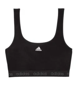 ADIDAS Cotton Logo Sport Bra -Geschenkideen Verkäufe Adidas Smart Cotton Solid Bustier schwarz 4A7H11 000 4