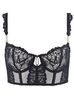 Aubade Flowermania Balconette-BH, Longline -Geschenkideen Verkäufe Aubade Flowermania Bustier schwarz LA36 NOIR 5