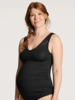 Calida 100% Nature Mum Tank-Top Für Schwagerschaft Und Stillzeit, Cradle To Cradle Certified® Black C2C