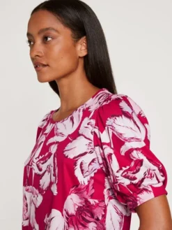 Calida Blooming Nights Kurz-Pyjama Barberry Red -Geschenkideen Verkäufe Calida Blooming Nights Kurz Pyjama rot 43052 176 4