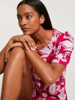 Calida Blooming Nights Kurz-Pyjama Barberry Red -Geschenkideen Verkäufe Calida Blooming Nights Kurz Pyjama rot 43052 176 5