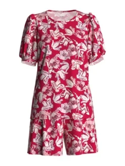 Calida Blooming Nights Kurz-Pyjama Barberry Red -Geschenkideen Verkäufe Calida Blooming Nights Kurz Pyjama rot 43052 176 6