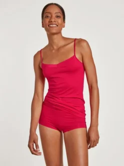 Calida Cate Spaghetti-Top Barberry Red -Geschenkideen Verkäufe Calida Cate Spaghetti Top rot 10258 176 3