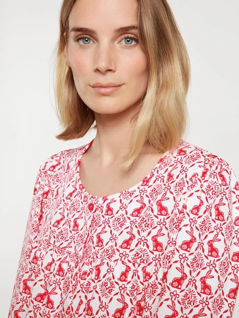 Calida Easter Nights Pyjama, Durchgeknöpft Red Glow 5 Calida Easter Nights Pyjama, Durchgeknöpft Red Glow – Bild 5