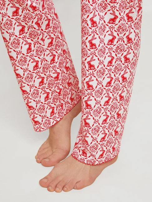 Calida Easter Nights Pyjama, Durchgeknöpft Red Glow 7 Calida Easter Nights Pyjama, Durchgeknöpft Red Glow – Bild 7