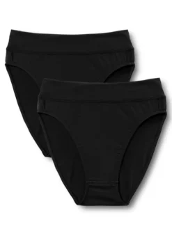 Calida Elastic Duopack Slip Im Doppelpack, High Waist Schwarz