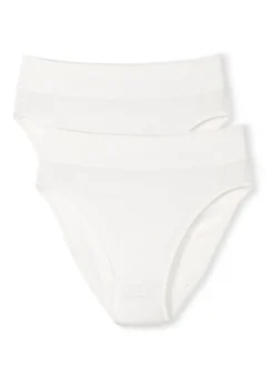 Calida Elastic Duopack Slip Im Doppelpack, High Waist Weiss