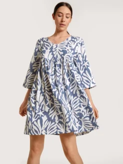 Calida Favourites Coast Loungedress, Länge 90cm Marine Water Blue -Geschenkideen Verkäufe Calida Favourites Coast Loungedress Laenge 90cm blau 30397 427 3