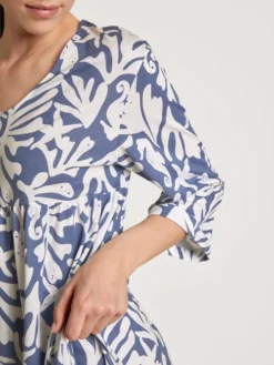 Calida Favourites Coast Loungedress, Länge 90cm Marine Water Blue -Geschenkideen Verkäufe Calida Favourites Coast Loungedress Laenge 90cm blau 30397 427 4
