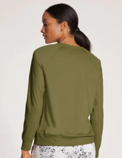 Calida Favourites Blossom Langarm-Shirt, Raglanärmel Olive Branch -Geschenkideen Verkäufe Calida Favourites Dreams Langarm Shirt Raglanaermel gruen 15035 666 2