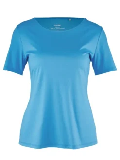 Calida Favourites Provence Kurzarm-Shirt Azurit Blue -Geschenkideen Verkäufe Calida Favourites Provence Kurzarm Shirt blau 14038 474 5