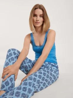 Calida Favourites Provence Pants Mit Seitentaschen Azurit Blue -Geschenkideen Verkäufe Calida Favourites Provence Pants mit Seitentaschen blau 29059 474 5