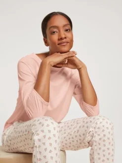 Calida Favourites Rosy Shirt Mit 3/4-Arm Pearl Blush -Geschenkideen Verkäufe Calida Favourites Rosy Shirt mit 3 4 Arm rosa 15024 072 4
