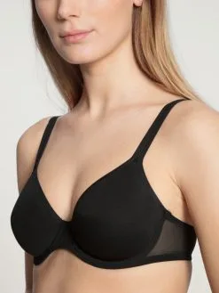 Calida Feminine Air T-Shirt-BH Mit Spacer-Cups -Geschenkideen Verkäufe Calida Feminine Air T Shirt BH mit Spacer Cups schwarz 03100 992 3