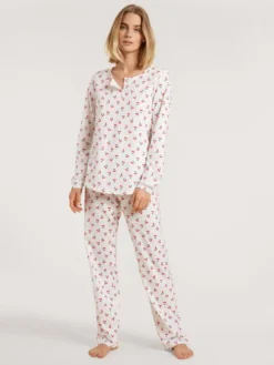Calida Fruity Dreams Pyjama, Lang Red Glow