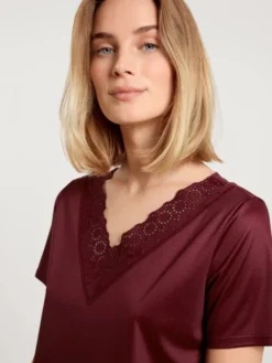 Calida Glamorous Nights 3/4-Pyjama Dark Cherry -Geschenkideen Verkäufe Calida Glamorous Nights 3 4 Pyjama rot 44297 177 2