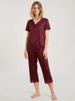Calida Glamorous Nights 3/4-Pyjama Dark Cherry