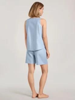 Calida Linen Nights Kurz-Pyjama Powder Blue -Geschenkideen Verkäufe Calida Linen Nights Kurz Pyjama blau 40657 481 2