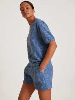 Calida Lounge Coast Shorts Marine Water Blue -Geschenkideen Verkäufe Calida Lounge Coast Shorts blau 26537 427 4