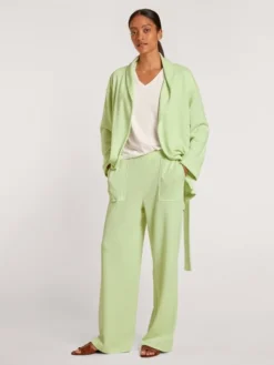 Calida Lounge Rosy Jacke Mit Bindeband Light Pistache -Geschenkideen Verkäufe Calida Lounge Rosy Jacke mit Bindeband gruen 15599 670 3