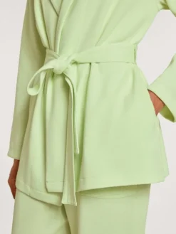 Calida Lounge Rosy Jacke Mit Bindeband Light Pistache -Geschenkideen Verkäufe Calida Lounge Rosy Jacke mit Bindeband gruen 15599 670 5