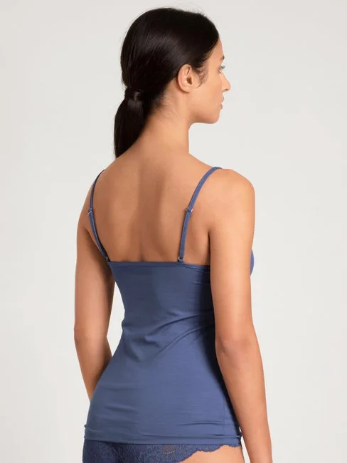 Calida Modal Deluxe Spaghetti-Top Marine Water Blue 2 Calida Modal Deluxe Spaghetti-Top Marine Water Blue – Bild 2