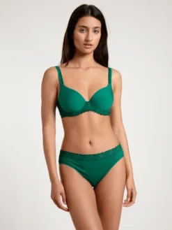 Calida Natural Comfort Lace Spacer-BH Mit Bügel, Komfort Rücken Nevada Green -Geschenkideen Verkäufe Calida Natural Comfort Lace Spacer BH mit Buegel Komfort Ruecken gruen 03456 678 2