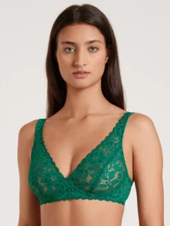 Calida Natural Comfort Lace Spitzen-BH Ohne Bügel Nevada Green