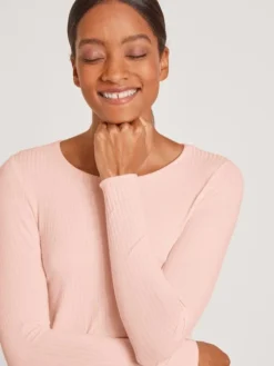 Calida Second Skin Langarm-Shirt Mit Seide Pearl Blush -Geschenkideen Verkäufe Calida Second Skin Langarm Shirt mit Seide rosa 15756 072 3