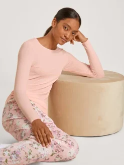 Calida Second Skin Langarm-Shirt Mit Seide Pearl Blush -Geschenkideen Verkäufe Calida Second Skin Langarm Shirt mit Seide rosa 15756 072 4