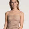 Calida Sensual Secrets Spaghetti-Top Mit Breitem Spitzensaum Almondine