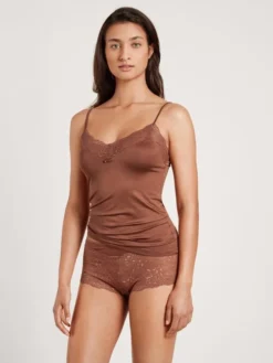 Calida Sensual Secrets Spaghetti-Top Ginger Bisquit 7 Calida Sensual Secrets Spaghetti-Top Ginger Bisquit -Geschenkideen Verkäufe Calida Sensual Secrets Spaghetti Top braun 11434 107 2