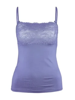 Calida Sensual Secrets Spaghetti-Top Mit Breitem Spitzensaum Provence Blue -Geschenkideen Verkäufe Calida Sensual Secrets Spaghetti Top mit breitem Spitzensaum violett 11531 371 5