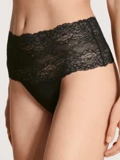 Calida Sensual Secrets String, High Waist Schwarz