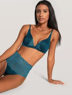 Calida Sensual Secrets Triangel-BH Deep Dive Petrol -Geschenkideen Verkäufe Calida Sensual Secrets Triangel BH gruen 03031 497 5