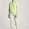 Calida Spring Nights Bündchen-Pyjama Light Pistache