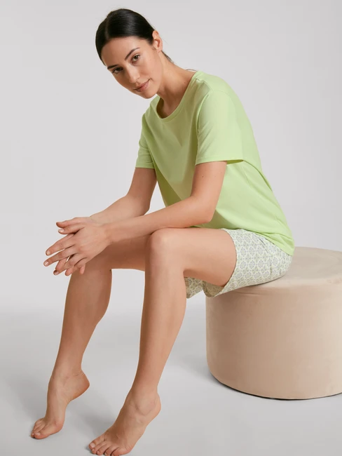 Calida Spring Nights Kurz-Pyjama Light Pistache 3 Calida Spring Nights Kurz-Pyjama Light Pistache – Bild 3