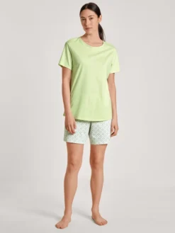 Calida Spring Nights Kurz-Pyjama Light Pistache