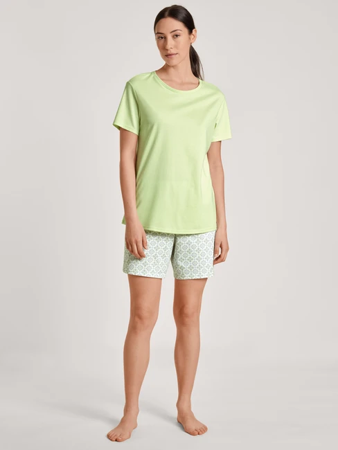 Calida Spring Nights Kurz-Pyjama Light Pistache 1 Calida Spring Nights Kurz-Pyjama Light Pistache