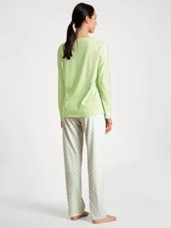 Calida Spring Nights Pyjama, Lang Light Pistache -Geschenkideen Verkäufe Calida Spring Nights Pyjama lang gruen 40396 670 2