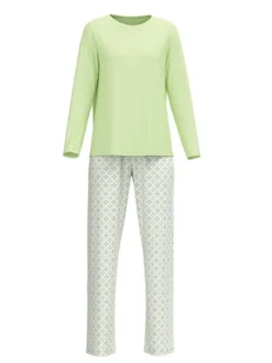 Calida Spring Nights Pyjama, Lang Light Pistache -Geschenkideen Verkäufe Calida Spring Nights Pyjama lang gruen 40396 670 3
