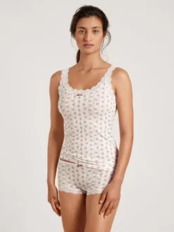Calida Toujours Print Tank-Top Star White Print -Geschenkideen Verkäufe Calida Toujours Print Tank Top weiss 12238 713 2