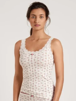 Calida Toujours Print Tank-Top Star White Print