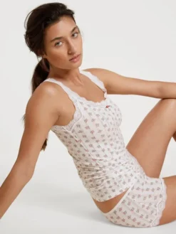 Calida Toujours Print Tank-Top Star White Print -Geschenkideen Verkäufe Calida Toujours Print Tank Top weiss 12238 713 5