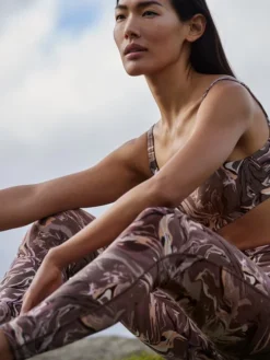 Calida 100% Nature Relax Leggings, Cradle To Cradle Certified® Truffle Brown Print