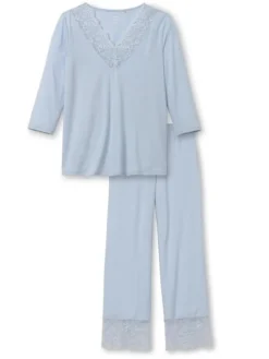 Calida Elegant Dreams 7/8-Pyjama Harmony Blue -Geschenkideen Verkäufe Calida Elegant Dreams Pyjama 7 8 blau 41658 470 3