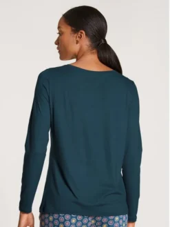 Calida Favourites Universe Langarm-Shirt Deep Dive Petrol -Geschenkideen Verkäufe Calida Favourites Seduction Top langarm gruen 15696 497 neu 1