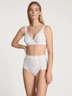 Calida Natural Comfort Lace Slip, High Waist Weiss -Geschenkideen Verkäufe Calida Natural Comfort Lace Slip weiss 22856 001 2